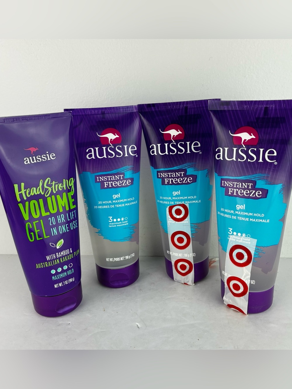 Aussie Instant Freeze & Head Strong Styling Hair Get Bundle of 4 - Brand New!